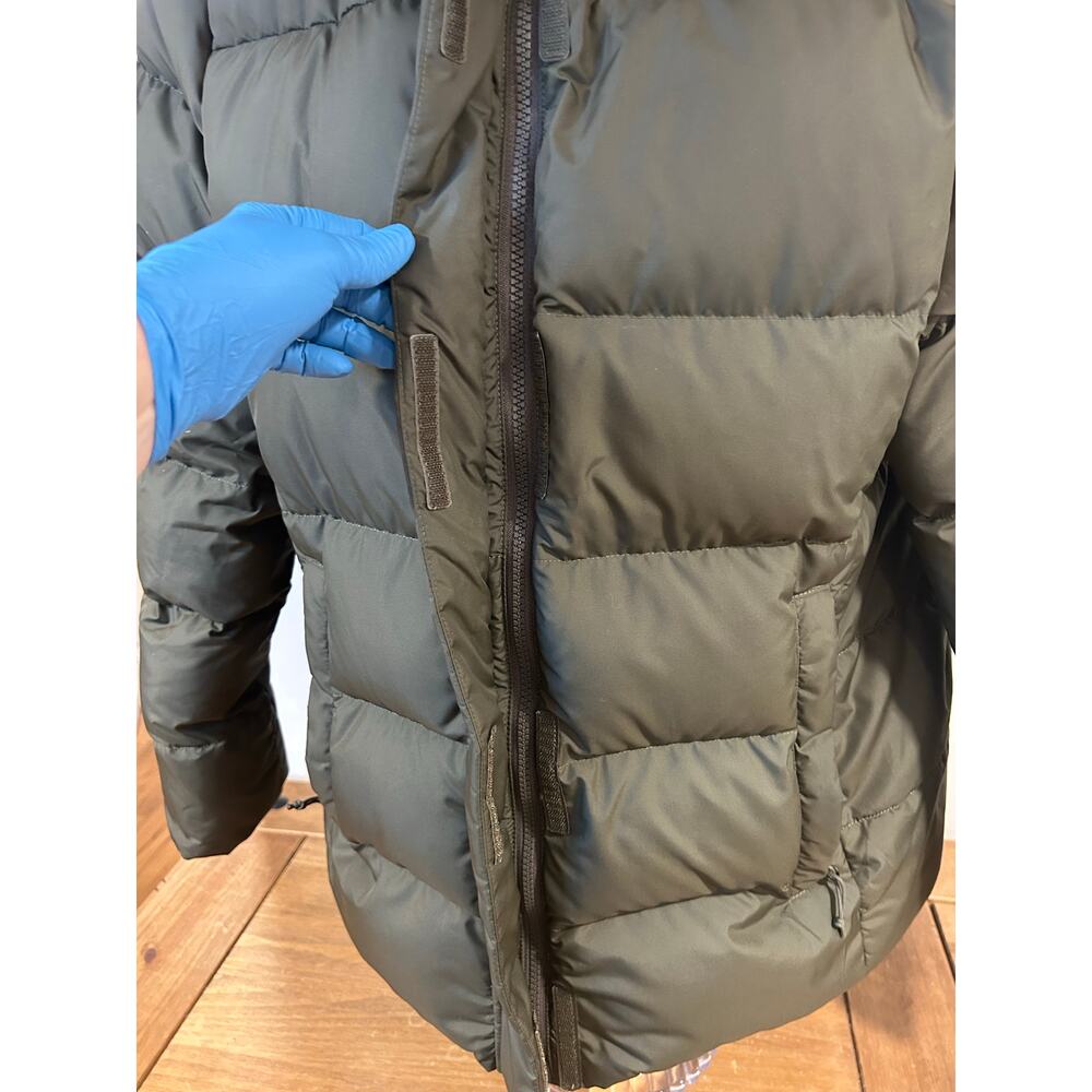 THE NORTH FACE XL Gotham Women's Khaki 550 Down Puffer Hooded Quilted Faux Fur - Picture 4 of 16